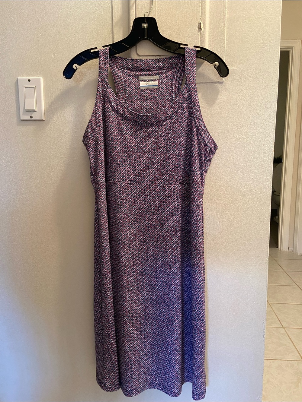 Columbia Lavender Multi-Print Sleeveless Midi Dress